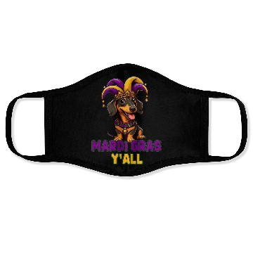 Discover Mardi Gras Dachshund Face Masks