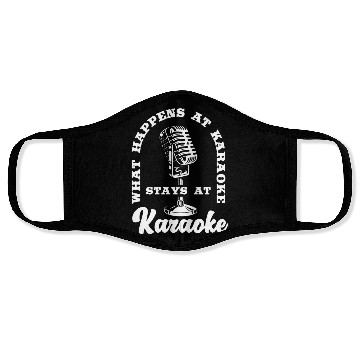 Discover Funny Karaoke Singer Singing Musician Karaoke Gift Face Masks