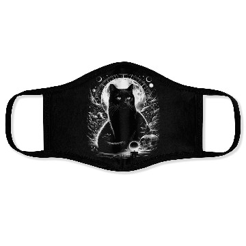 Discover Scary Horror Black Cat Face Masks