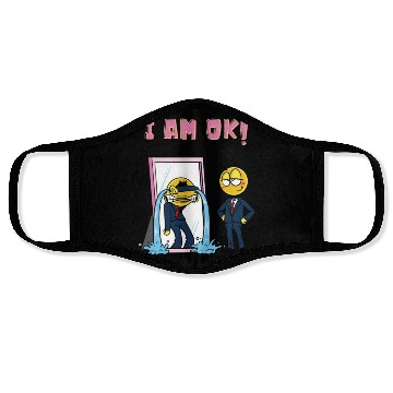 Discover I am ok Sarcasm funny Emojis Face Masks