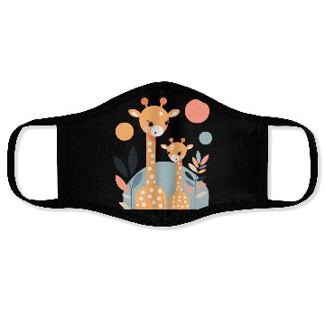 Discover Giraffe Family Face Masks