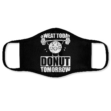 Discover Fitness Donut Funny Donut Gym Face Masks