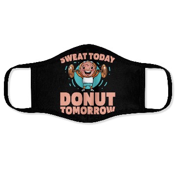 Discover Fitness Donut Funny Donut Gym Face Masks