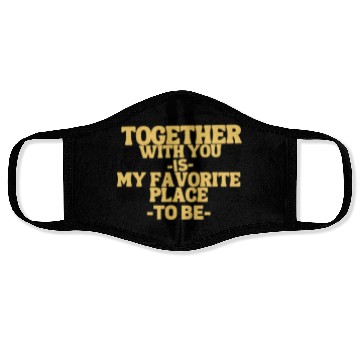 Discover Funny romantic couple saying fun together forever Face Masks