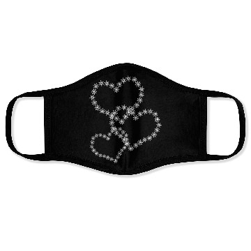 Discover Snow Hearts Snowflake Snowflakes Face Masks