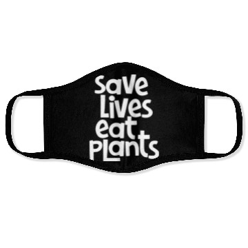 Discover Save lives eat plants Face Masks