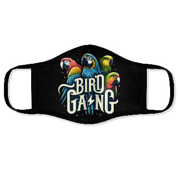 Discover Bird Gang Parrot Funny Birder Flock Owner Macaw Face Masks