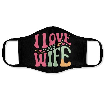 Discover I love my wife Face Masks