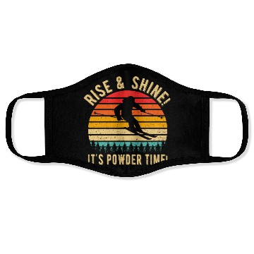 Discover Vintage Sunset 80s Ski Funny Cute Winter Retro Face Masks