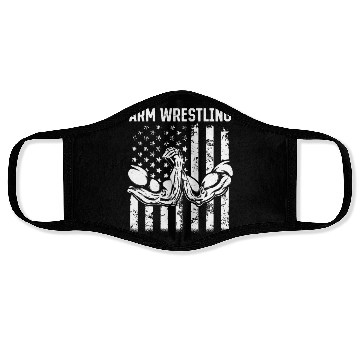 Discover Arm Wrestler Armwrestling Arm Wrestling US Flag Face Masks
