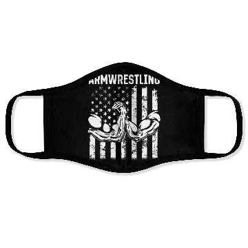 Discover Arm Wrestler Arm Wrestling Armwrestling US Flag Face Masks