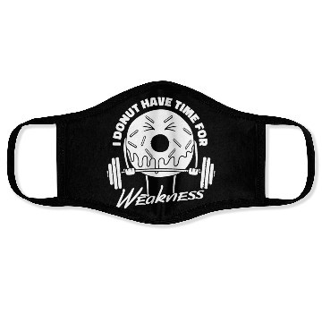 Discover Fitness Donut Funny Donut Gym Face Masks
