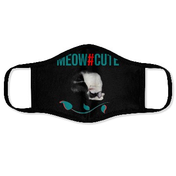 Discover Meow cute baby cat sleep Face Masks