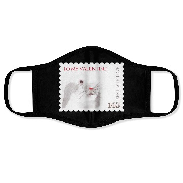 Discover Valentine's day love letter stamp with bunny Face Masks