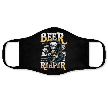 Discover Beer reaper | pub crawl drinking Face Masks