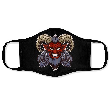 Discover krampus devil head Face Masks
