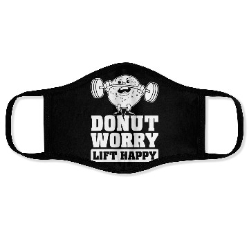 Discover Fitness Donut Funny Donut Gym Face Masks