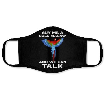 Discover Blue Gold Macaw Ornithologist Enthusiast Gift Face Masks