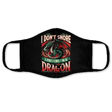 Discover Dragon Whisperer - I Don't Snore Face Masks