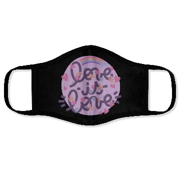 Discover love is love Face Masks