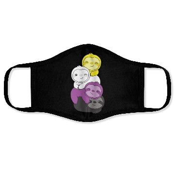 Discover Nonbinary Flag Pride Lgbtq Cute Sloth Pile Face Masks