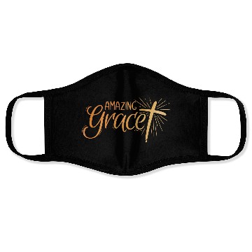 Discover Amazing Grace Lettering Face Masks