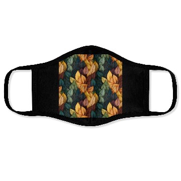 Discover Colorful Fall Leaves Pattern Face Masks