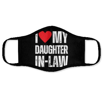 Discover I Love My Daughter in Law Face Masks