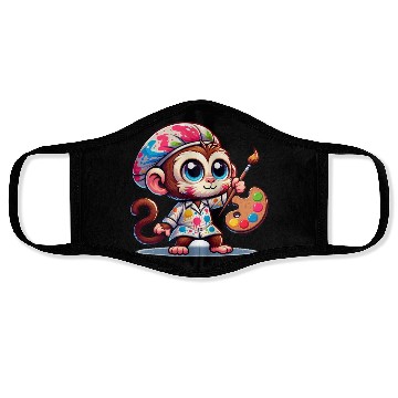 Discover Cute Monkey Artist Face Masks
