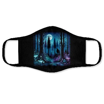 Discover Mystic Moonlit Enchanted Forest Face Masks