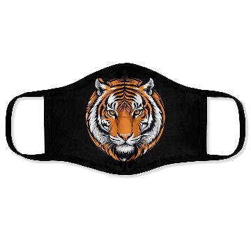 Discover Tiger Majesty - Bold Striped Predator Face Masks