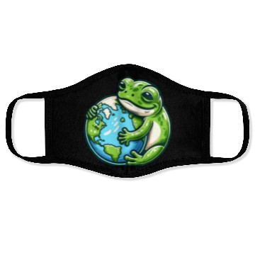 Discover Frog Embracing Earth: Earth Day Face Masks