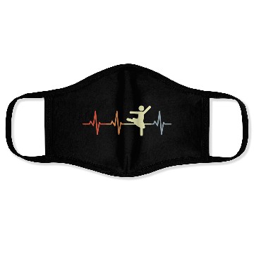 Discover Ballet Dancer Stickfigures Heartbeat Face Masks