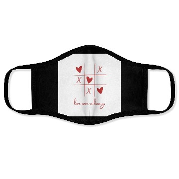 Discover Beige Rouge Amour Saint Valentin Face Masks