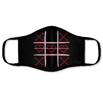 Discover Valentine's Day Tic-Tac-Toe Funny Game Face Masks