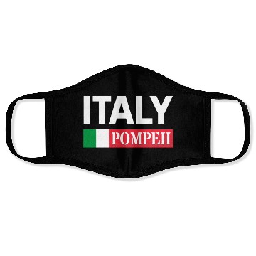 Discover Italy Flag Pompeii Conservation Volcanic Eruption Face Masks