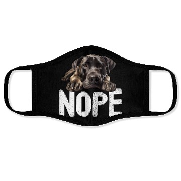 Discover Great dane Nope Face Masks