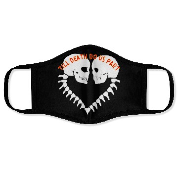 Discover Skulls Till Death Do Us Part Heart © Face Masks