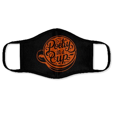 Discover typography Face Masks design Poetry in a Cup