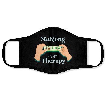 Discover Mahjong Is My Therapy Face Masks