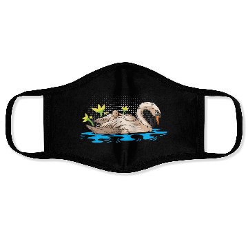 Discover Mother Child Swan Zookeeper Gift Face Masks