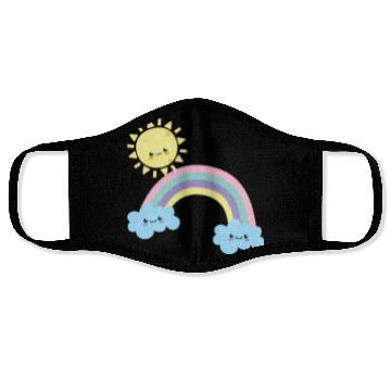 Discover Rainbow sun Face Masks