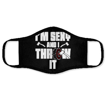 Discover I'm Sexy And I Throw It Funny Women's Axe Throwing Face Masks
