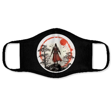 Discover Samurai Sunset Face Masks