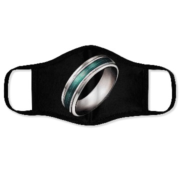 Discover Silver Ring With Green Inlay Jewelry Face Masks