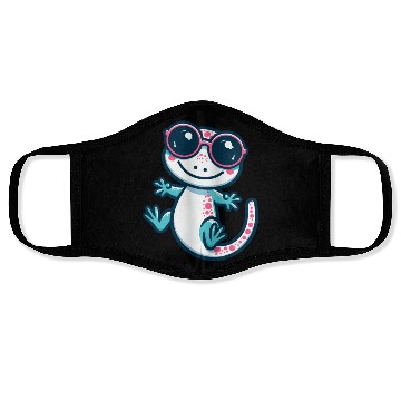 Discover Playful Lizard Cartoon Face Masks