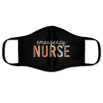 Discover Emergency Nurse Leopard Print Er Nurse Nursing Sch Face Masks