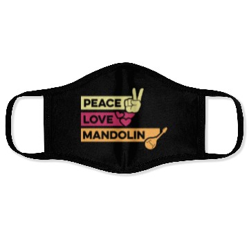 Discover Peace Love Mandolin Maestro Gift Face Masks