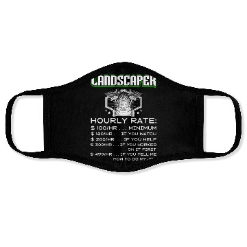 Discover Landscaper Grass Care Lawn Mower Face Masks