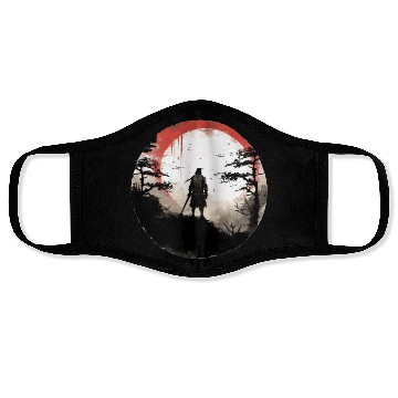Discover Samurai Sunset Face Masks